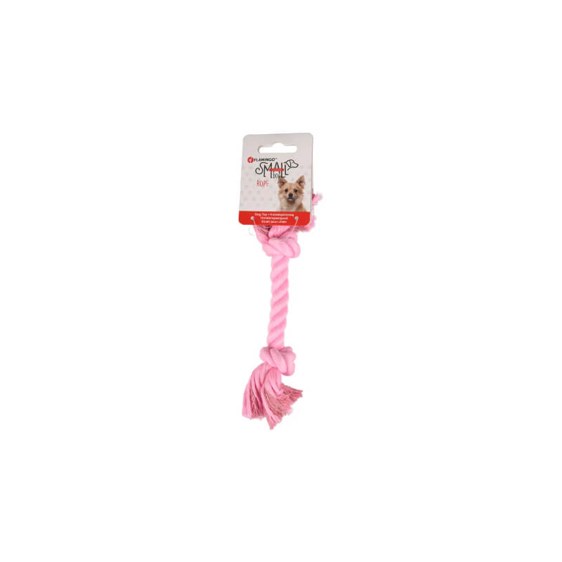 Flamingo Izra igralna vrv z dvema vozloma, roza - 20 cm (2)