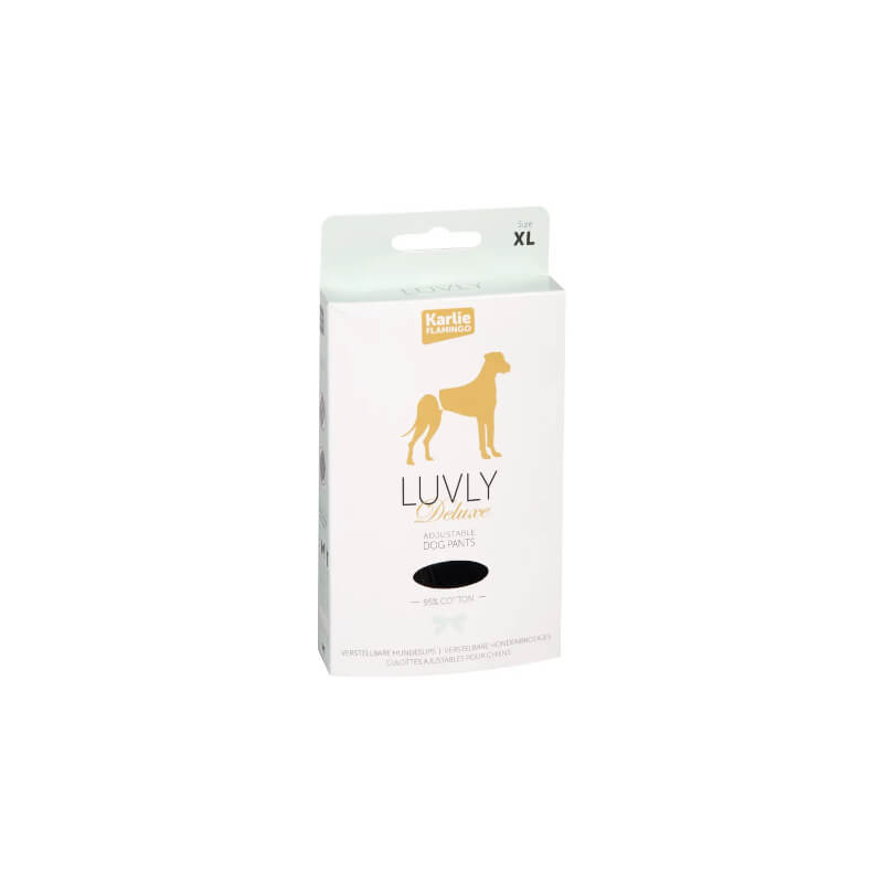 Flamingo Luvly zaščitne hlačke za psičke XL, črne - 50-59 cm (2)