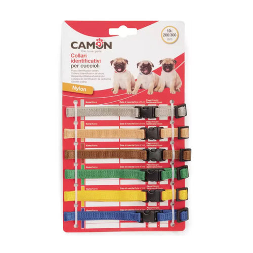 Camon set 6 ovratnic iz najlona Puppy, barvna kombinacija 2 - 20-30 cm