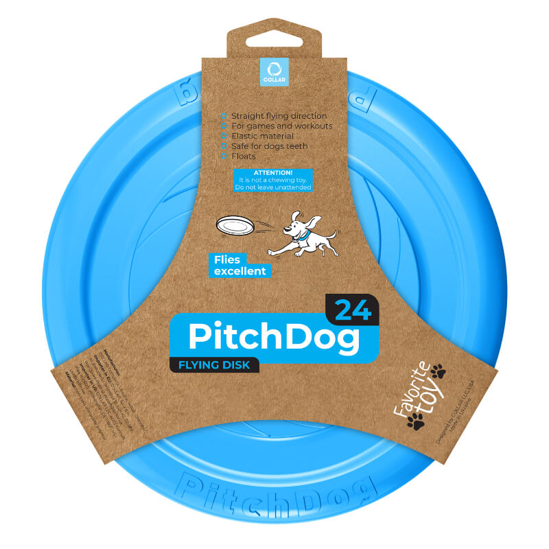 PitchDog frizbi iz vzdržljive pene, moder - 24 cm (3)