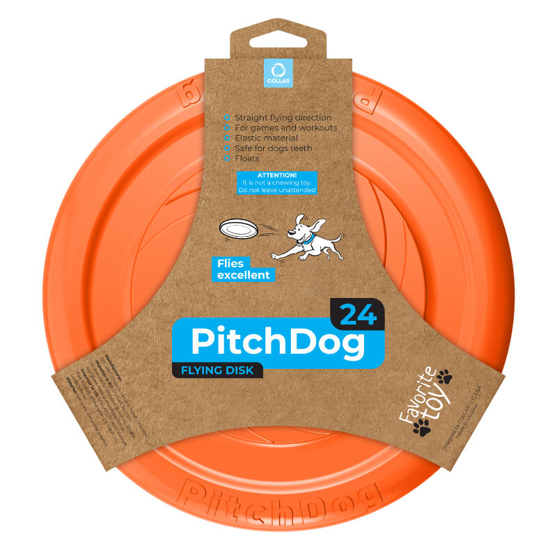 PitchDog frizbi iz vzdržljive pene, oranžen - 24 cm (3)