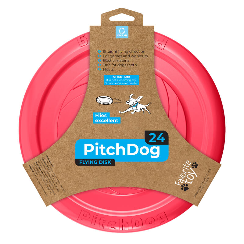 PitchDog frizbi iz vzdržljive pene, roza - 24 cm (3)