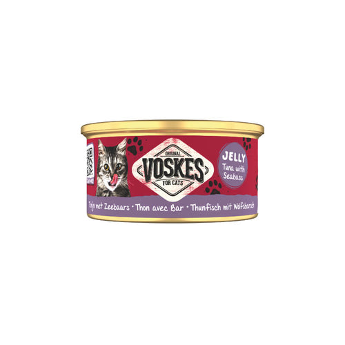 Voskes Adult tuna in brancin v želeju, konzerva - 85 g