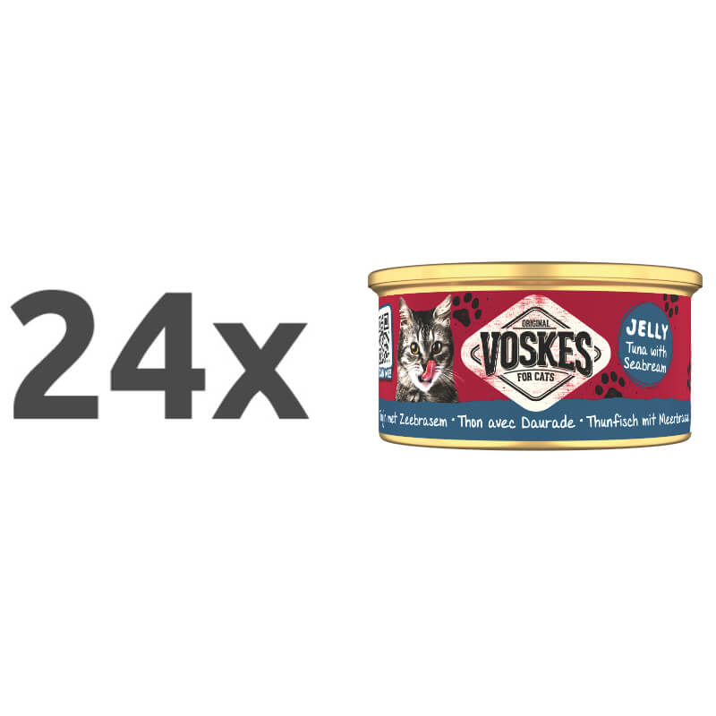 Voskes Adult tuna in orada v želeju, konzerva - 85 g - 24 x 85 g