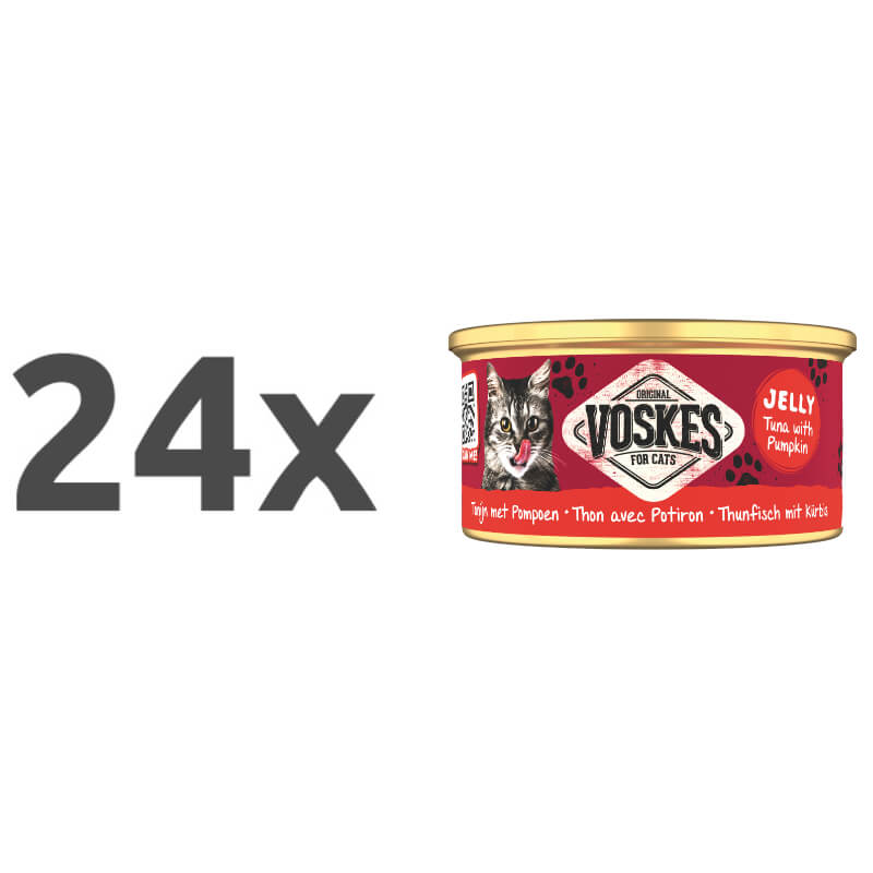 Voskes Adult tuna in buča v želeju, konzerva - 85 g - 24 x 85 g