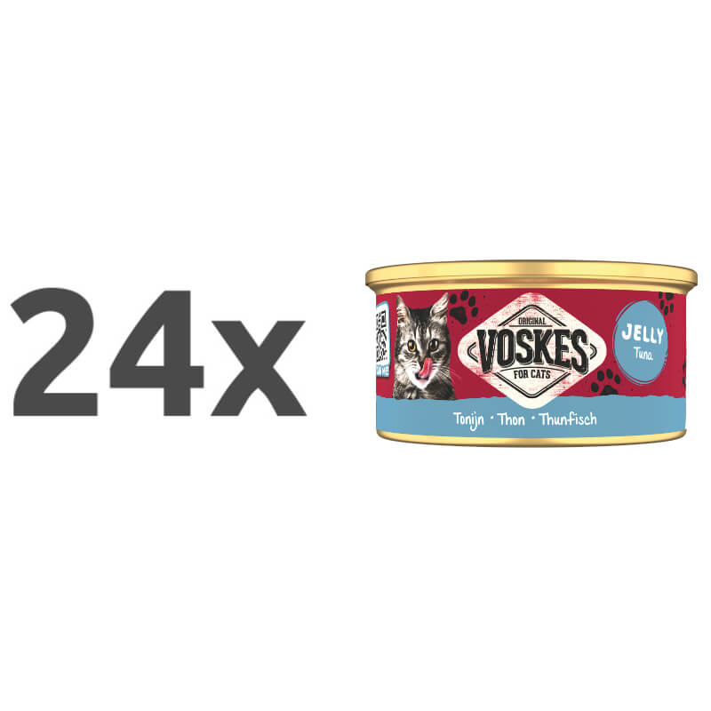 Voskes Adult tuna v želeju, konzerva - 85 g - 24 x 85 g