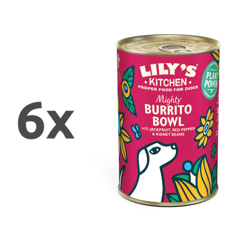 Lily's Kitchen Mighty Burrito Bowl Adult - kruhovec, rdeča paprika, fižol - 400 g - 6 x 400 g