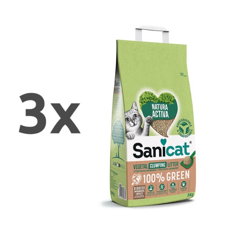 Sanicat naravni posip Natura Activa - 3 x 5 kg
