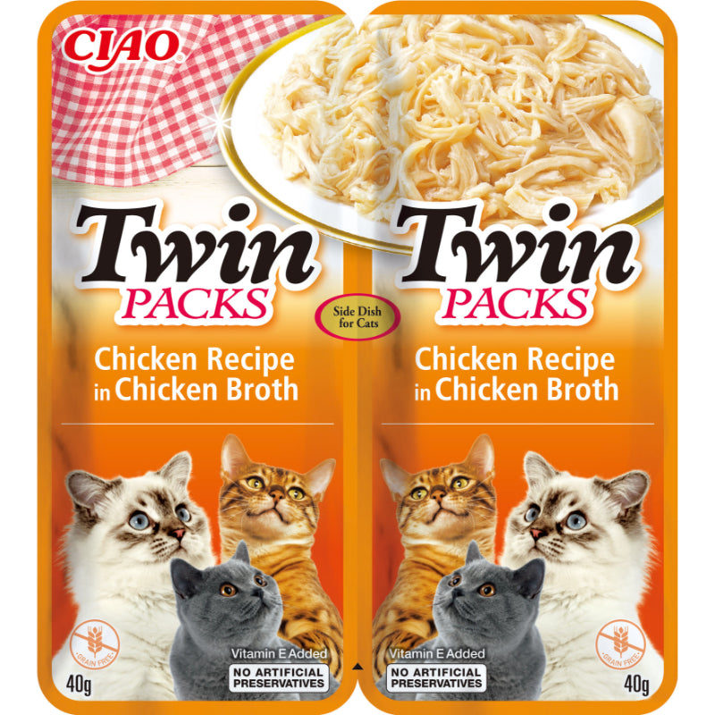 Inaba Cat Ciao Twin Packs, piščanec v jušnem želeju - 80 g