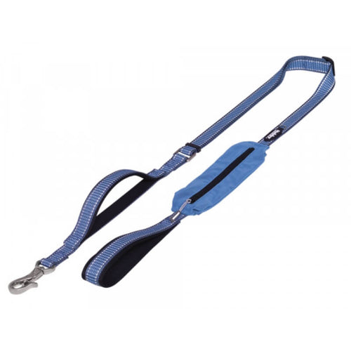 Nobby Kalea nastavljiv povodec, moder - 140 - 180 cm - 15 mm