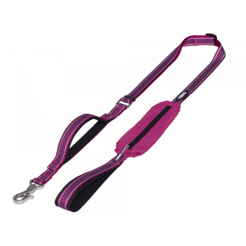 Nobby Kalea nastavljiv povodec, roza - 140 - 180 cm - 20 mm
