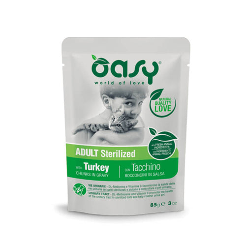 Oasy Chunks in Gravy Sterilized Adult puran v omaki, vrečka - 85 g - 85 g