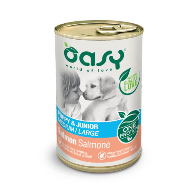 Oasy One Protein Puppy paté - losos - 400 g