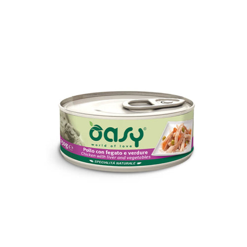 Oasy Natural Range Adult koščki v želeju - piščanec, jetra in zelenjava - 150 g - 150 g