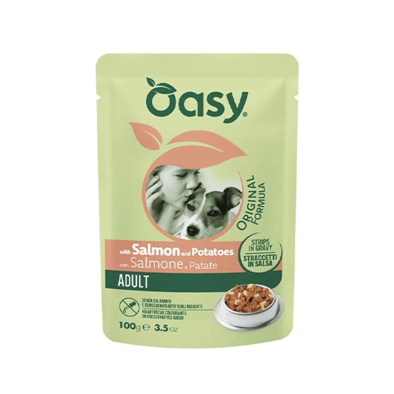 Oasy Strips in Gravy Adult koščki v omaki - losos in krompir - 100 g - 100 g