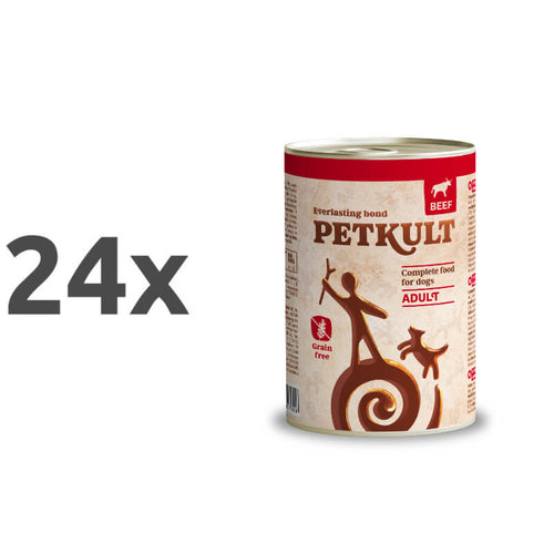 Petkult Dog Adult - govedina - 24 x 400 g