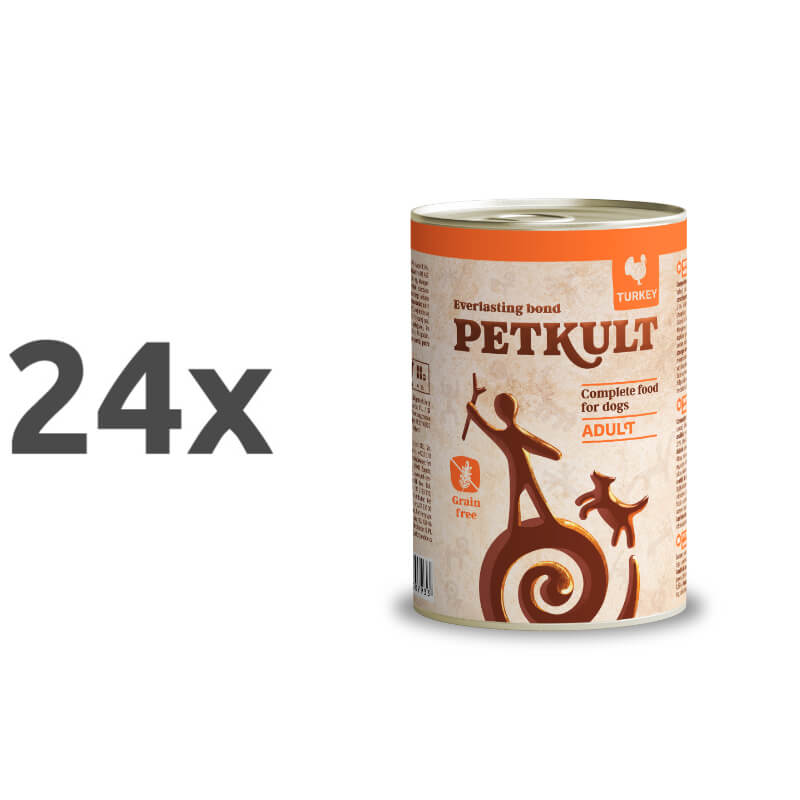 Petkult Dog Adult - puran - 24 x 400 g
