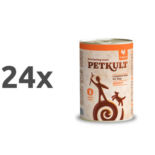 Petkult Dog Adult - puran - 24 x 400 g