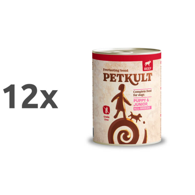 Petkult Dog Puppy&Junior - govedina - 12 x 800 g