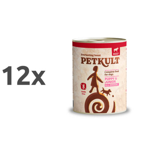 Petkult Dog Puppy&Junior - govedina - 12 x 800 g