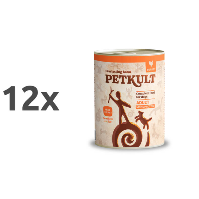 Petkult Dog Mono Adult - puran/krompir - 12 x 800 g