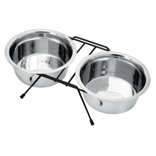 Kumar kovinski posodi z nizkim stojalom - 16 cm / 2 x 0,85 l