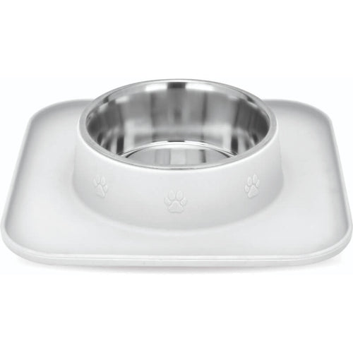 Kumar kovinska posodica s silikonskim podstavkom, bela - 0,54 l