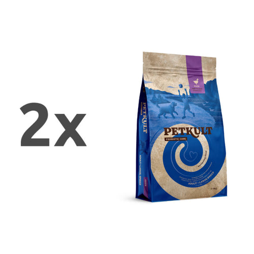 Petkult Dog Probiotics Adult Large - raca in rjavi riž - 2 x 8 kg