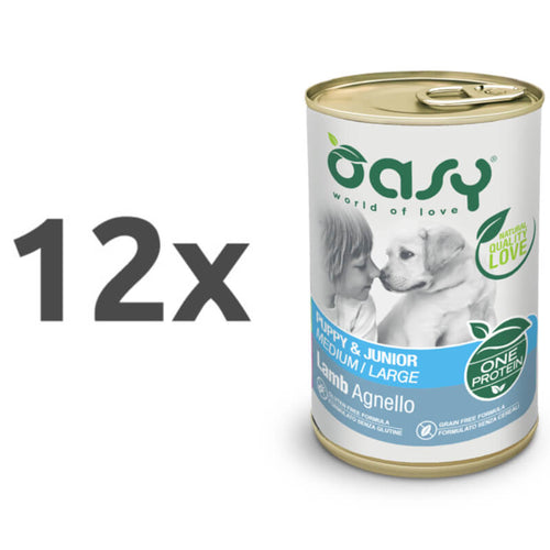 Oasy One Protein Puppy paté - jagnjetina - 12 x 400 g