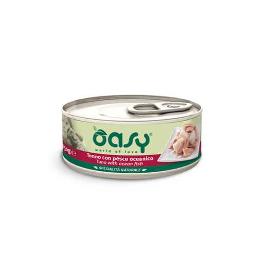 Oasy Natural Range Adult koščki v želeju - tuna in oceanske ribe - 150 g
