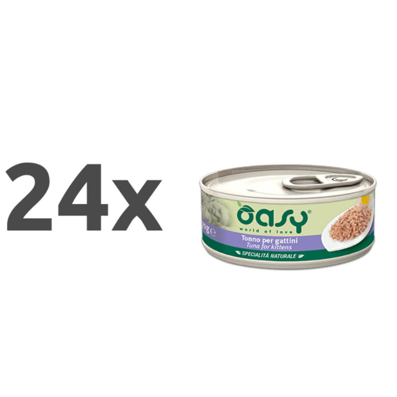 Oasy Natural Range Kitten tuna v želeju, konzerva - 24 x 150 g