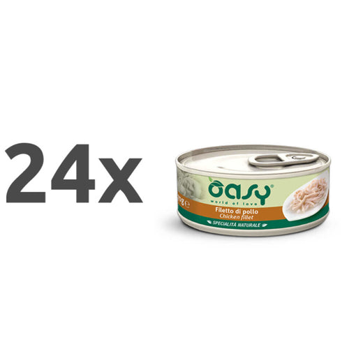 Oasy Natural Range adult piščančji file v želeju, konzerva - 24 x 150 g