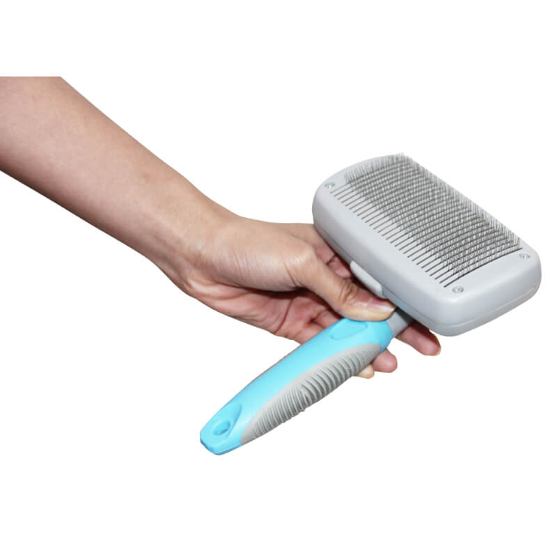 Pawise samočistilna krtača s krivimi iglami, modro-siva - 19 cm (2)