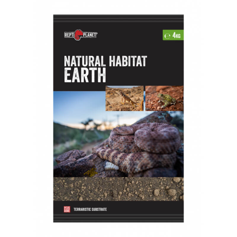 Repti Planet substrat za terarij Earth, črn - 4 kg