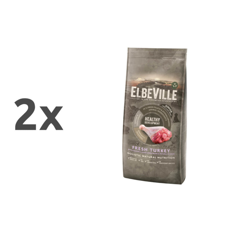 ElbeVille Puppy & Junior Healthy Development, large - puran - 2 x 11,4 kg