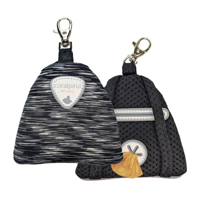 Coralpina nosilec za drečke Powermix s karabinom - različne barve - 11 x 10 cm - črna