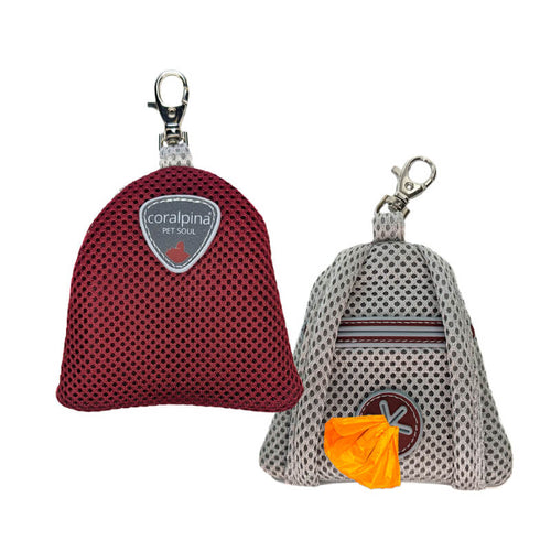 Coralpina nosilec za drečke Cinquetorri s karabinom - različne barve - 11 x 10 cm - bordo