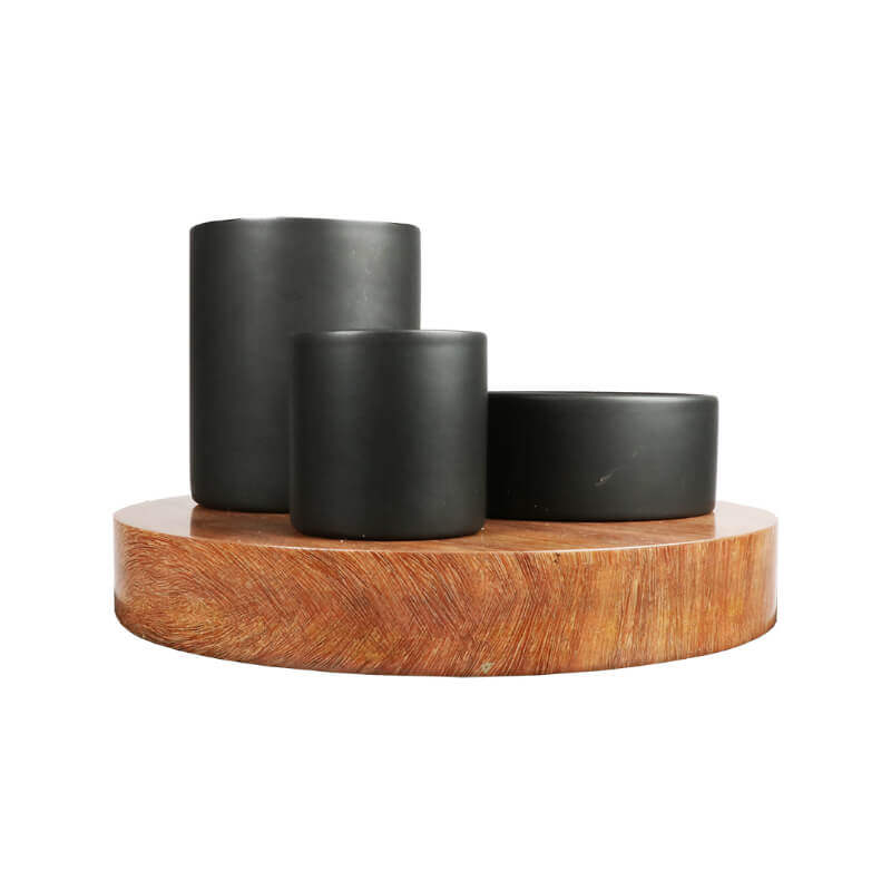 HappyCats set keramičnih posod s podstavkom Iggy, črne - 27 x 27 x 19 cm (2)