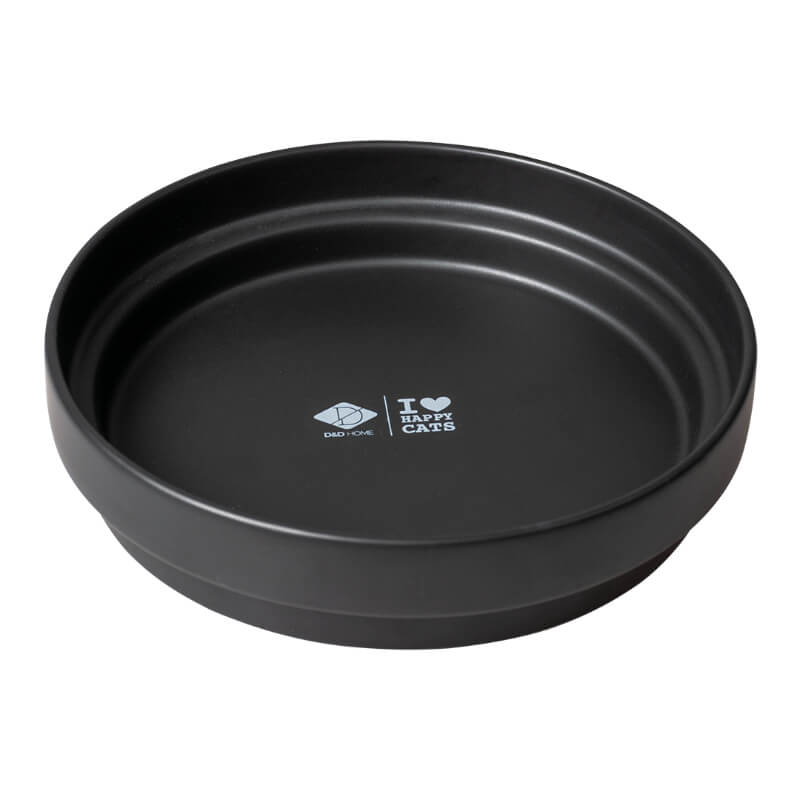 HappyCats keramična posodica Ace, črna - 850 ml / 20 x 20 x 4,5 cm