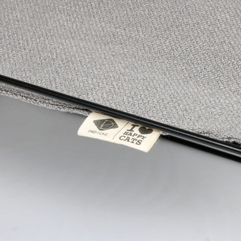 HappyCats stenska polica in ležišče za mačke iz blaga Otis, sivo - 45 x 30 x 20 cm (4)