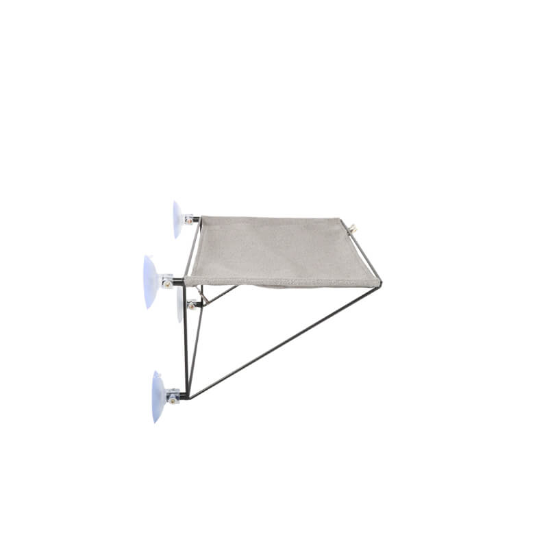 HappyCats ležišče s priseski za steklo iz blaga Olivia, sivo - 45 x 30 x 20 cm