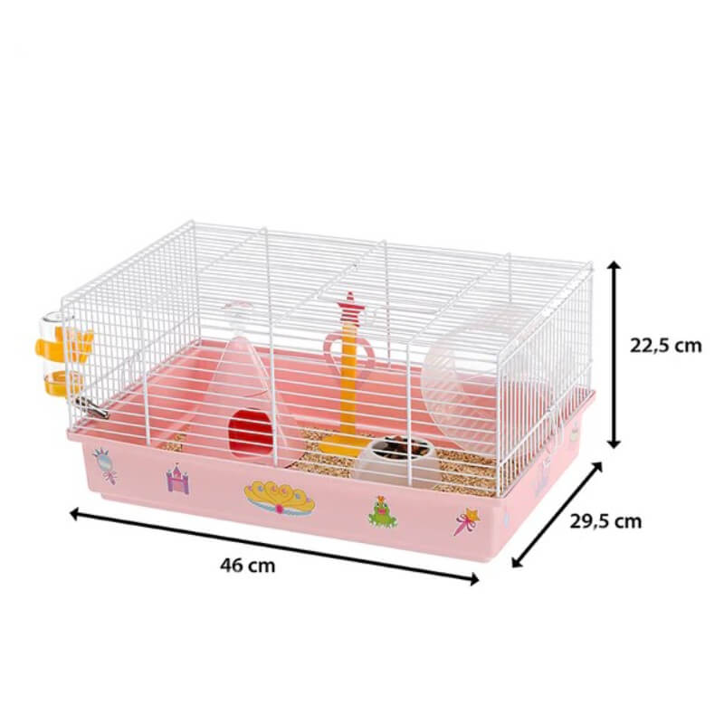 Ferplast kletka za hrčke Criceti 9 Princess, opremljena, roza - 46 x 29,5 x 23 cm (2)