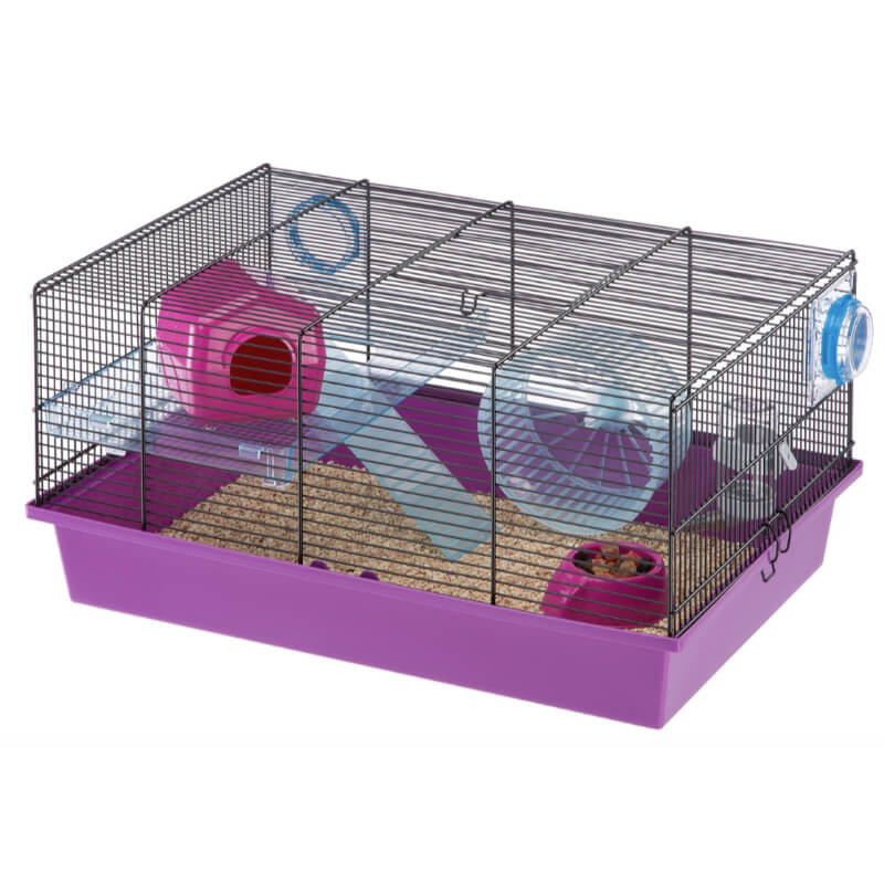 Ferplast kletka za hrčke Milos Medium, opremljena, različne barve - 50 x 35 x 25 cm (3)