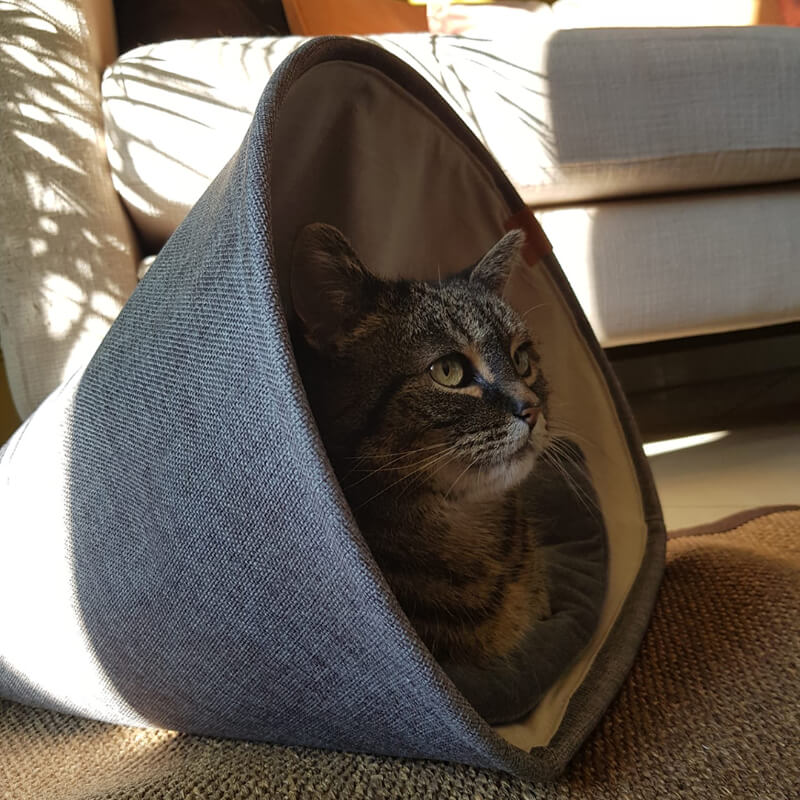 Duvo skrivališče Scott, sivo - 43 x 43 x 35 cm (2)