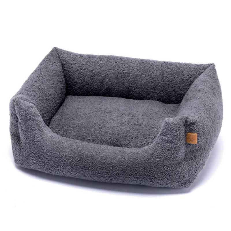 Leopet oglato ležišče Rodi Teddy, temno sivo - 45 x 60 cm