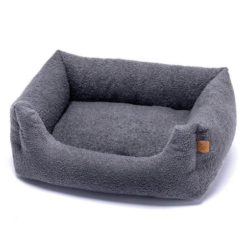 Leopet oglato ležišče Rodi Teddy, temno sivo - 60 x 70 cm