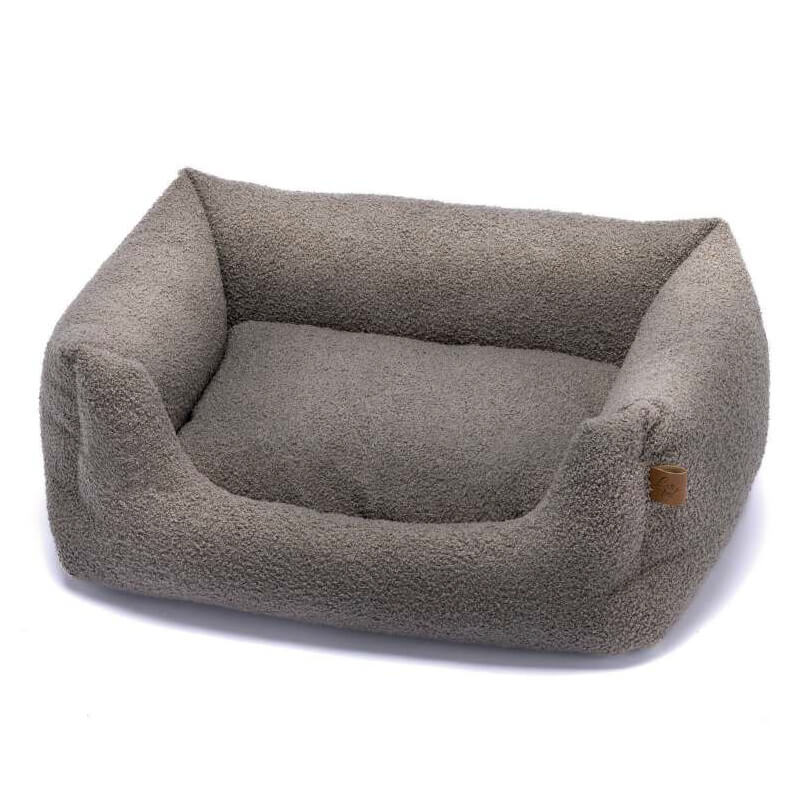 Leopet oglato ležišče Rodi Teddy, svetlo sivo - 45 x 60 cm