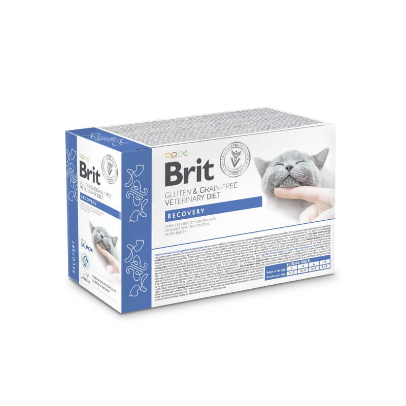 Brit GGF veterinarska dieta za mačke Recovery, vrečka - losos - 85 g (2)
