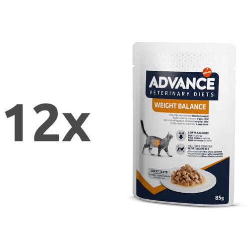 Advance veterinarska dieta Weight Balance Cat - svinjina, piščanec - 85 g - 12 x 85 g