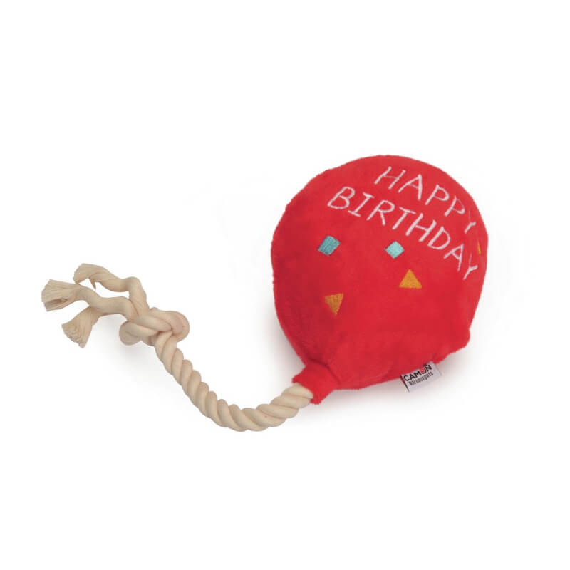 Camon plišasti balon z vrvjo Happy Birthday, rdeč - 30 cm (2)